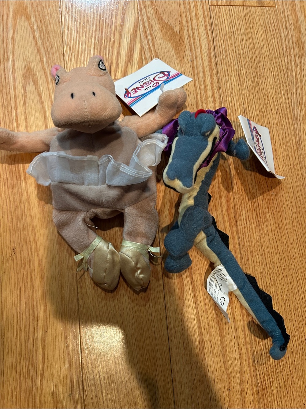 Disney Fantasia Hippo Ballerina and Aligator Plush Duo